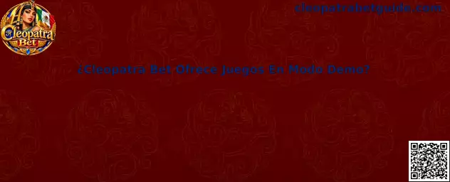 Cleopatra Bet ofrece juegos en modo demo