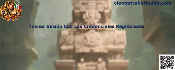 Proceso de iniciar sesión con las credenciales registradas en Cleopatra Bet